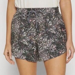 Athleta Gray and Pink Patterned Athletic Shorts